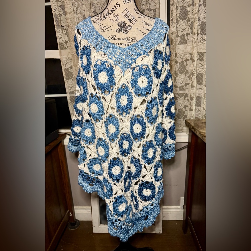 Handmade Granny Square Poncho